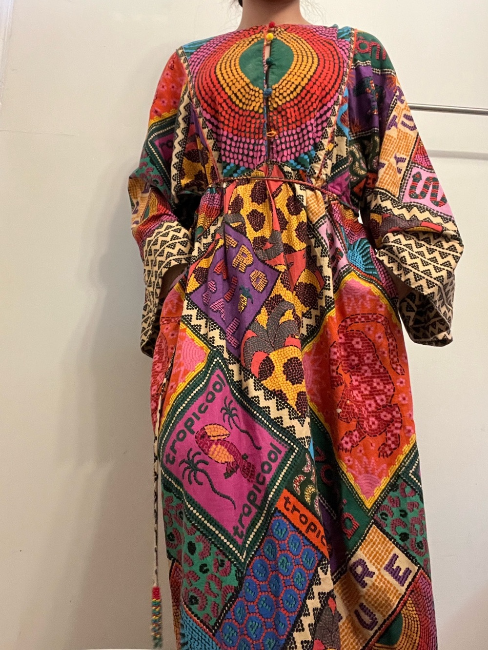 AG26 Farm Rio Dotted Patchwork Midi Dress - Picture 6 of 14